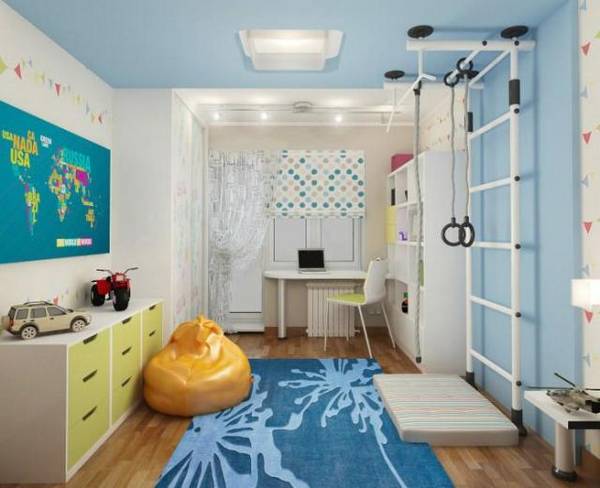 Особенности установки и использования детской шведской стенки с креплением к потолку с фото