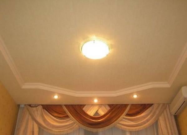 Применение в разных помещениях двойных потолков из гипсокартона - фото