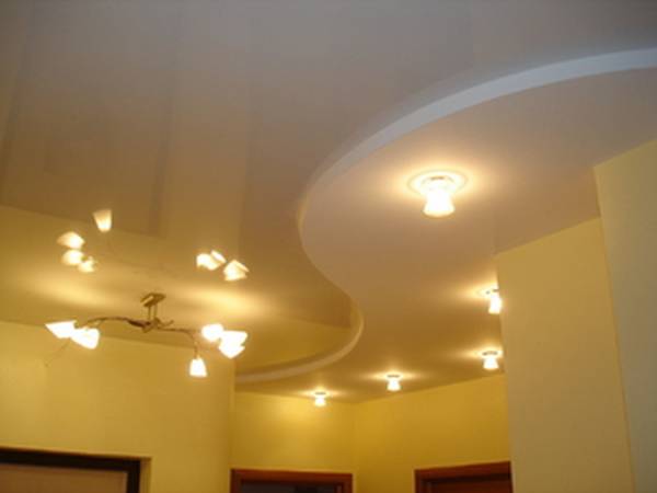 Дизайн и фото подвесных потолков из гипсокартона - фото