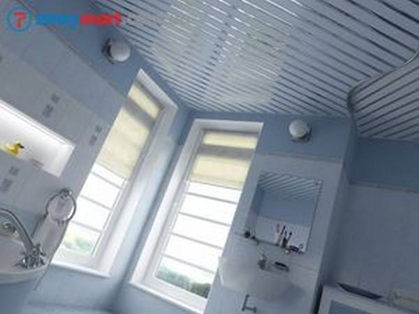 Реечный потолок в ванную комнату - инструкция монтажа с фото