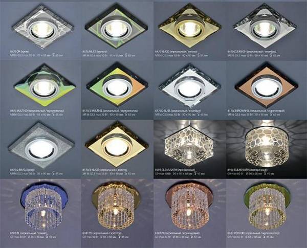 Натяжной потолок - какие лучше выбрать светильники? с фото