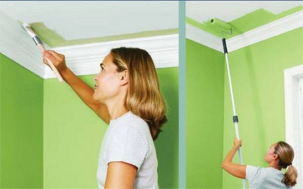 Какую краску лучше выбрать для покраски потолка? с фото