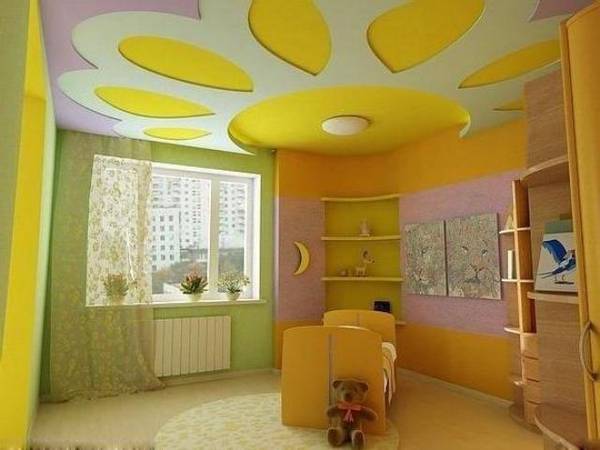 Какое решение выбрать при ремонте потолка в детской? с фото